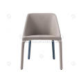 Blue faux leather Manta chairs